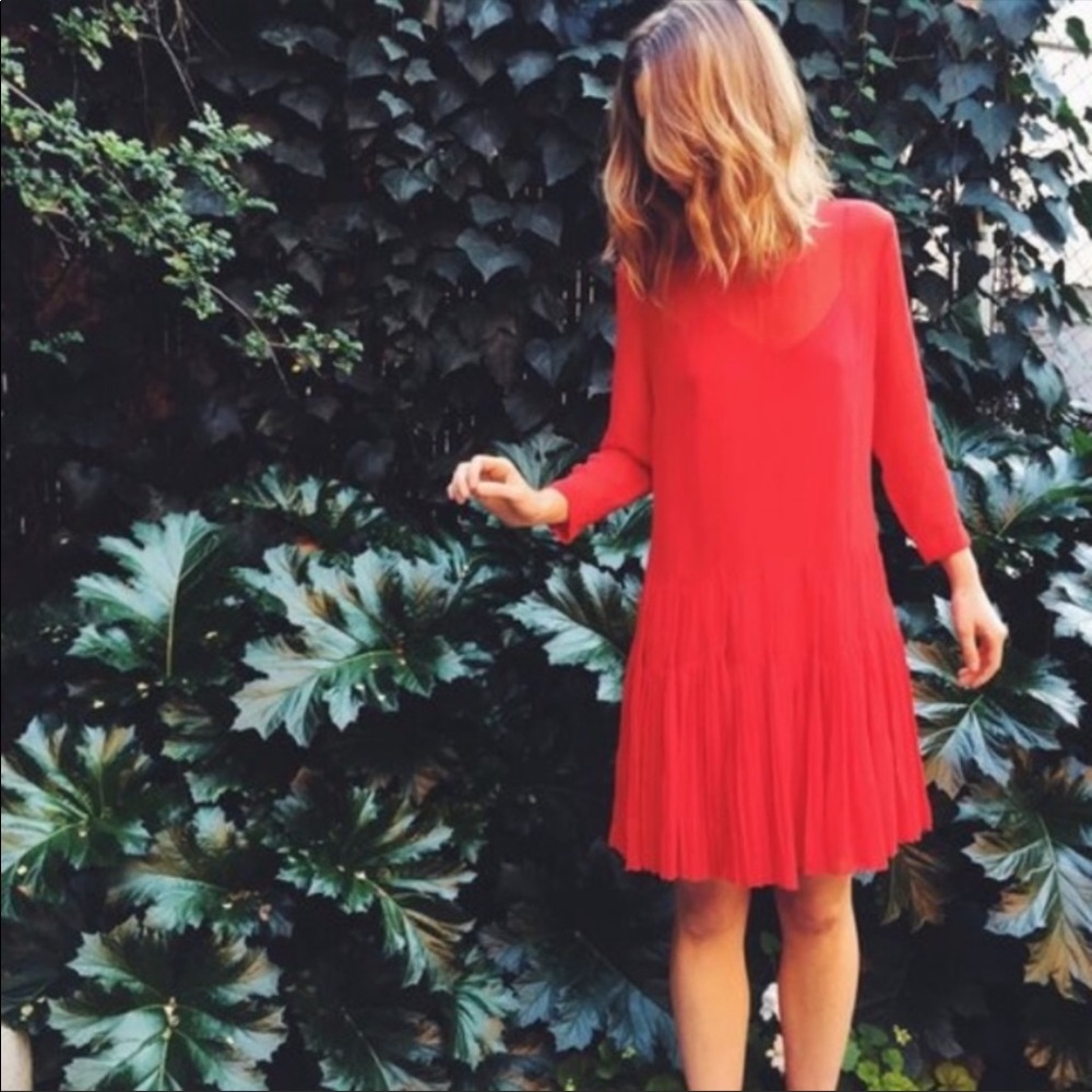 Alexa Chung by Madewell sexy silk Red dress